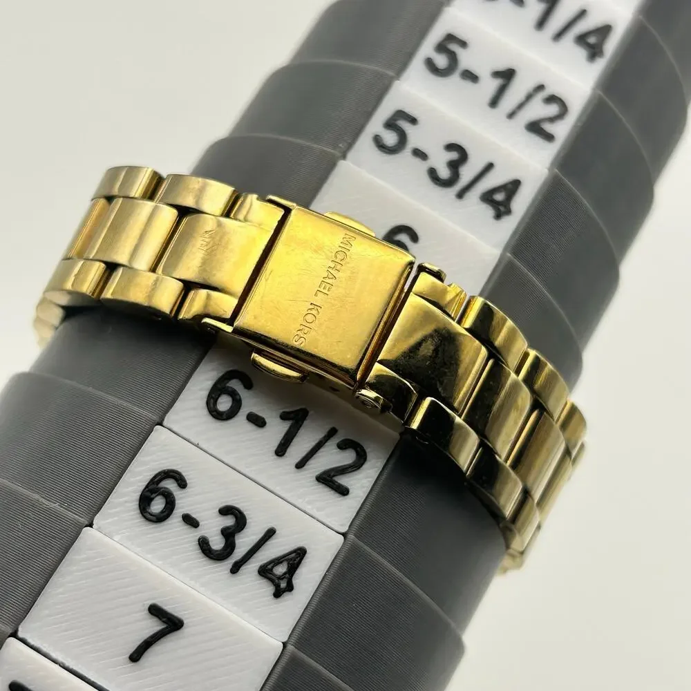 Michael Kors MK-3465 Slim Runway Gold-tone Stainless Steel Watch, Working